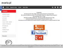 Tablet Screenshot of evaria.pl